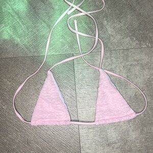 Pink swimsuit top only